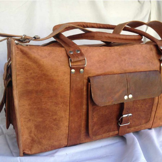 Goat Leather Duffel Bag